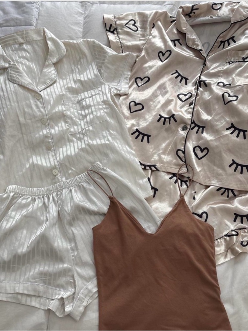Satin Pajama Sets & Tank Bundle